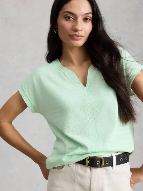 T-shirt texturé Nelly Notch - Lgt Green - 46 Image 3