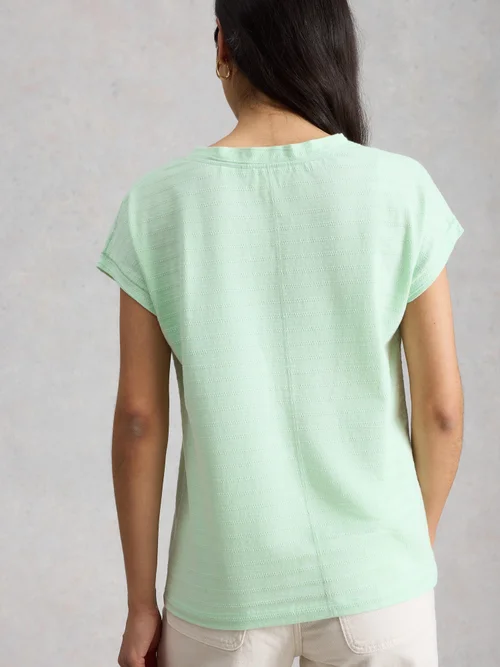 T-shirt texturé Nelly Notch - Lgt Green - 46 Image 4