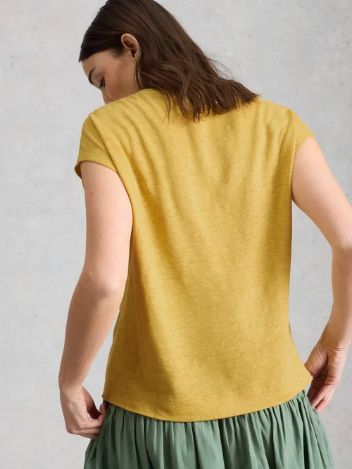 Leinen-T-Shirt Rowan - Lgt Yellow - 48 Image 4