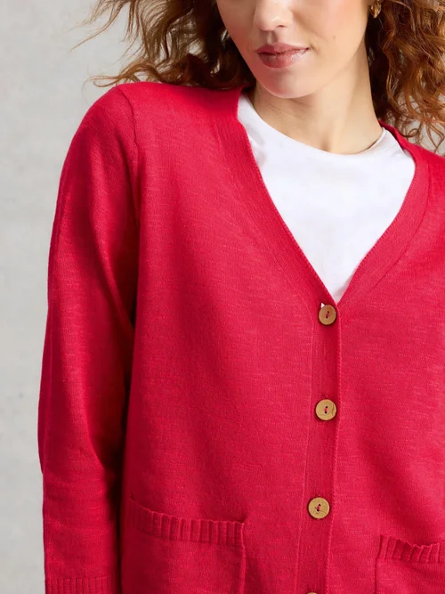 Cardigan Nova en mélange de lin - Dk Pink - 52 Image 3