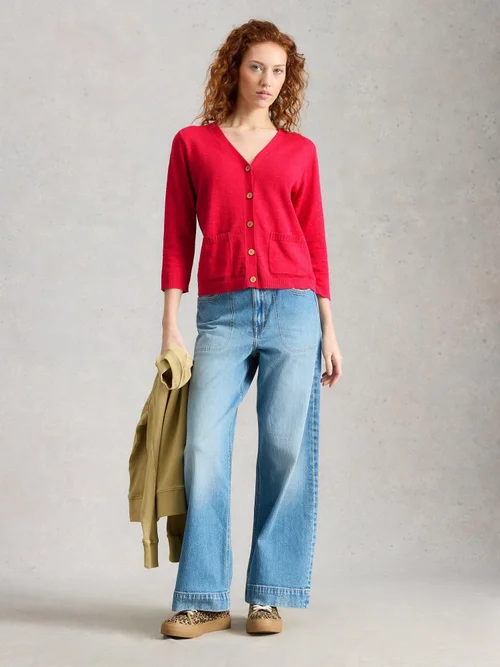 Cardigan Nova en mélange de lin - Dk Pink - 52 Image 2