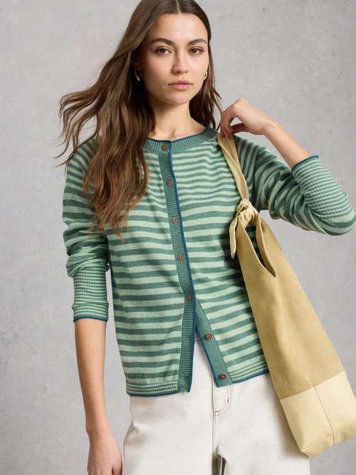 GILET À RAYURES LULU - Green Mlt - 48 Image 1
