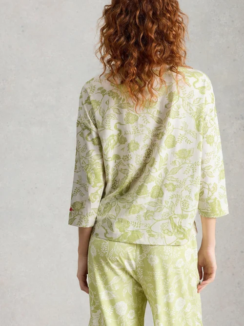 T-shirt de pyjama imprimé Maya Boxy - Green Pr - XL Image 4