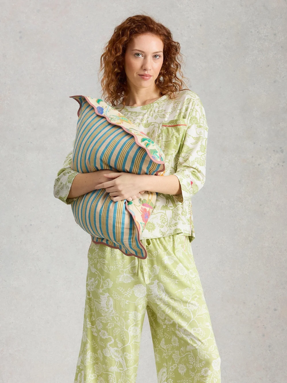 T-shirt de pyjama imprimé Maya Boxy - Green Pr - XL Image 1