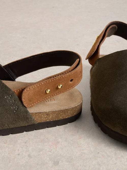 Sandale Mary à bride arrière avec semelle anatomique - Khaki Grn - 41 Image 3