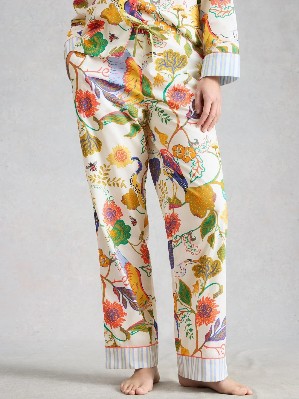 Bas de pyjama léger Nina - Ivory Pr - XL/R Image 1