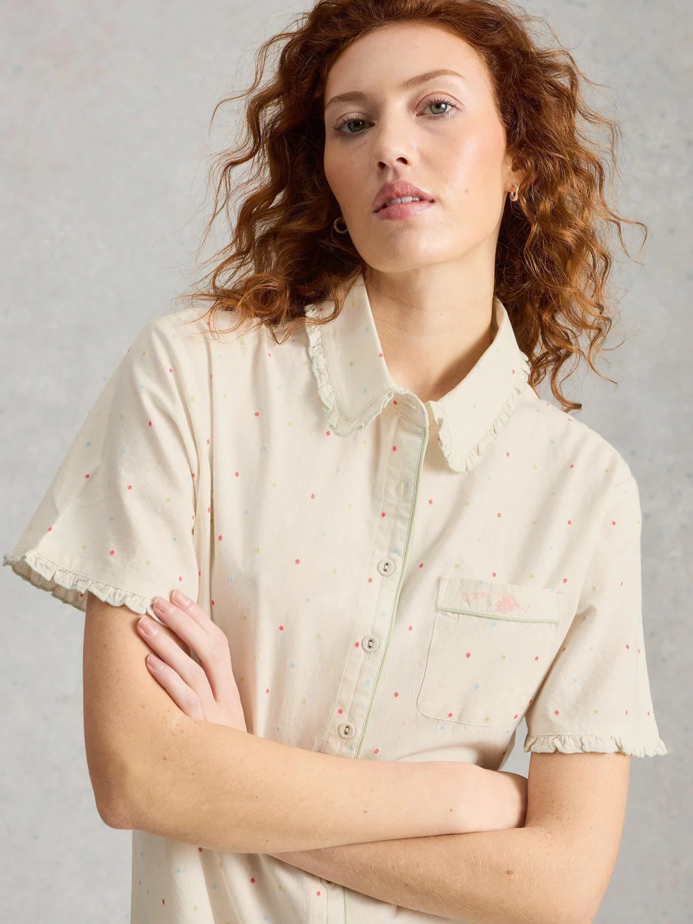 Robe de nuit Nelly - Ivory Mlt - XL Image 1