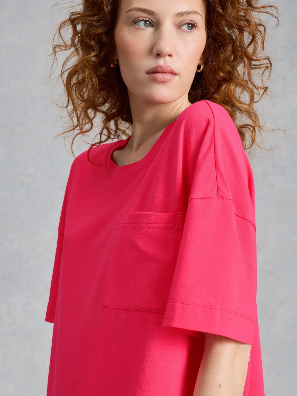 T-shirt de pyjama Maya Boxy - Mid Pink - XL Image 1