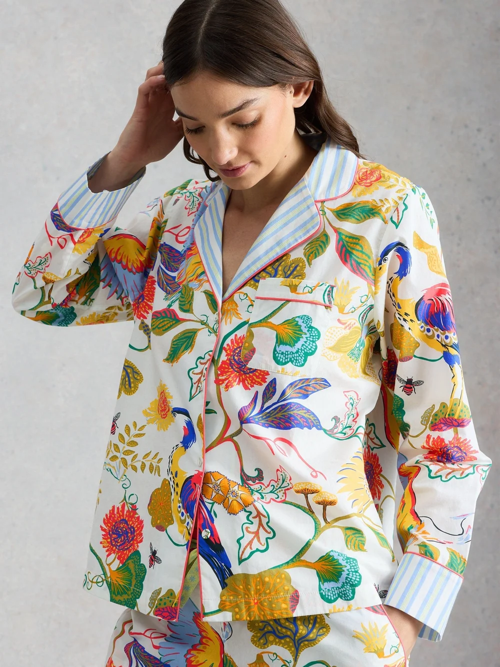 Chemise de pyjama légère Nina - Ivory Pr - XXXL Image 1