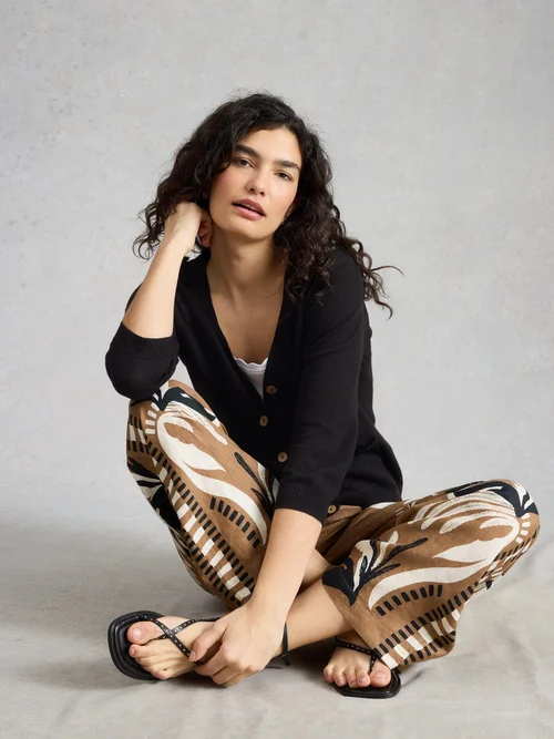 Cardigan Nova en mélange de lin - Pure Blk - 48 Image 1