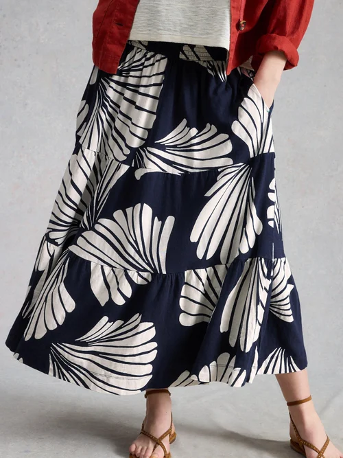 Maxirock Marissa aus Jersey - Navy Multi - 52/R Image 3