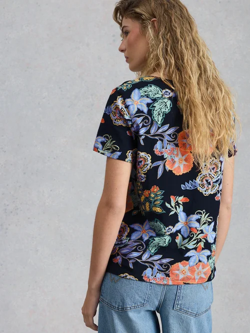 Tee-shirt Abbie - Navy Pr - 52 Image 4