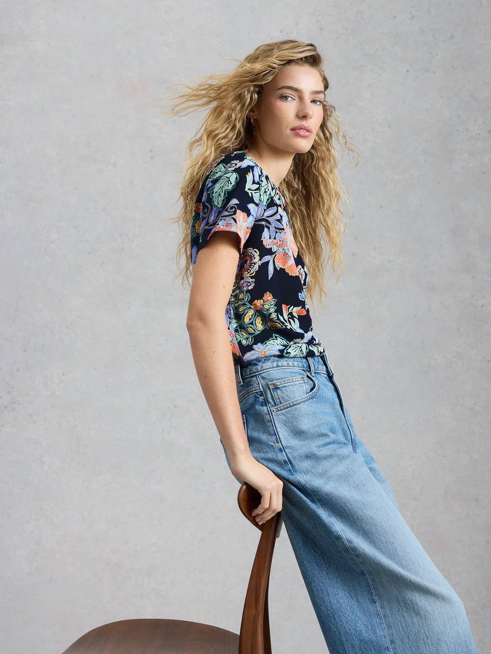 ABBIE TEE - Navy Pr - 52 Image 1