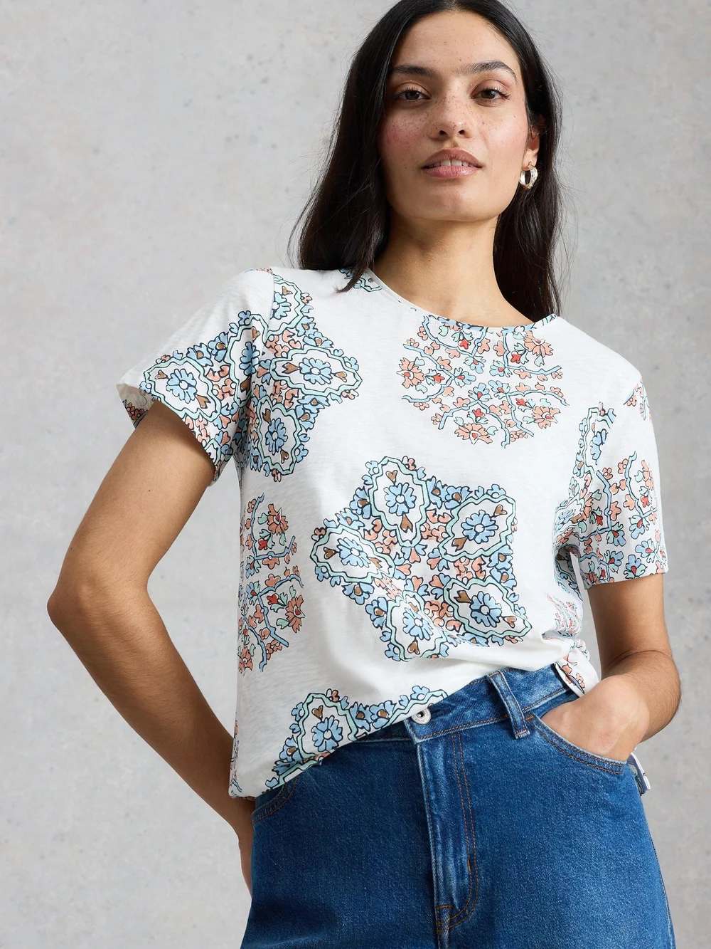 Tee-shirt Abbie - White Pr - 44 Image 1