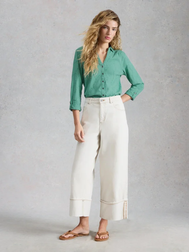 Bestickte Jerseybluse Annie