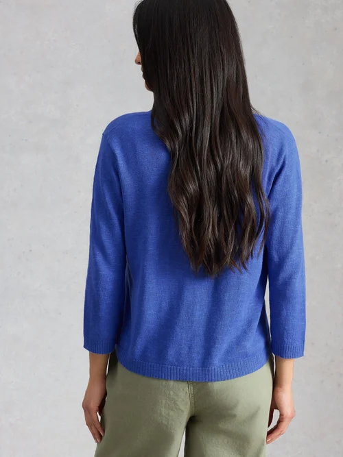 Cardigan Nova en mélange de lin - Brt Blue - 48 Image 4