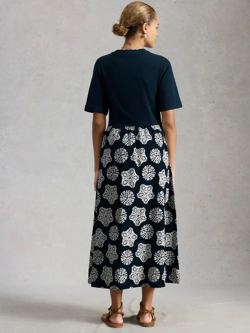 Robe Shay en jersey mélangé - Navy Multi - 52/R Image 4