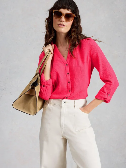CHEMISE EN TISSU DOUBLE ANNIE - Brt Pink - 52 Image 1