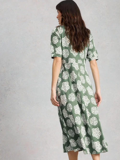 Robe Megan en jersey - Green Pr - 50/R Image 4