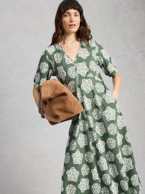 Robe Megan en jersey - Green Pr - 50/R Image 3