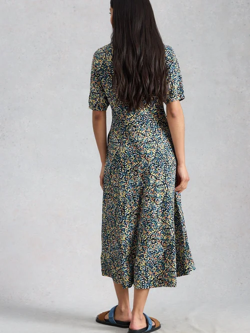 Robe Megan en jersey - Navy Multi - 52/R Image 4