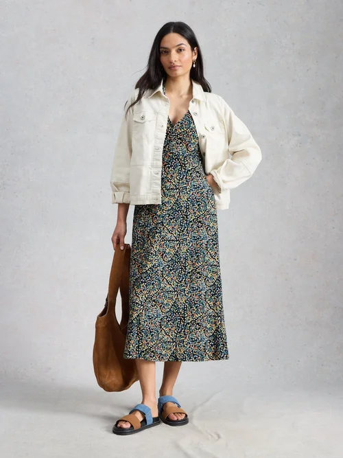 Robe Megan en jersey - Navy Multi - 52/R Image 2