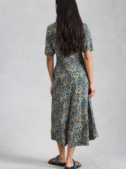 Robe Megan en jersey - Navy Multi - 48/R Image 4