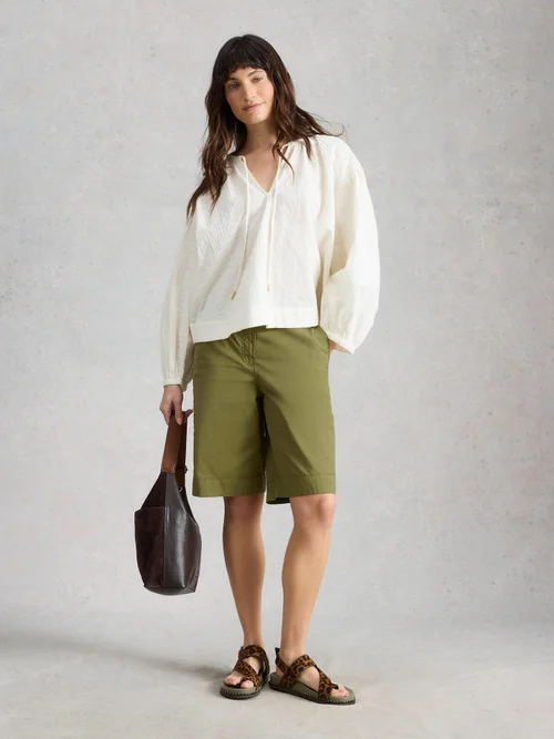 Short Chino Heidi - Khaki Grn - 52/R Image 2