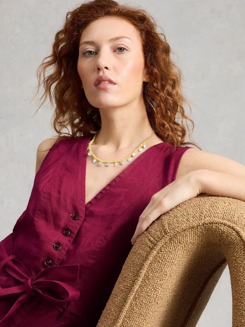 Combinaison Betty en lin - Dk Pink - 52/R Image 3