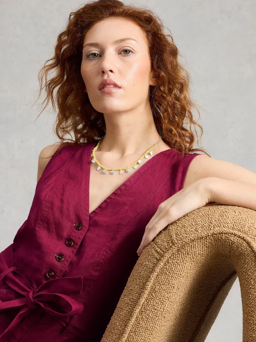 Combinaison en lin Betty - Dk Pink - 52/R Image 1