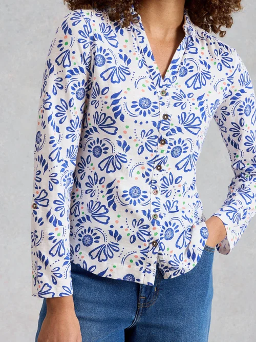 Chemise en jersey Annie - White Pr - 52 Image 3