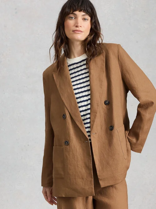 Blazer Sasha en lin - Mid Tan - 52 Image 3