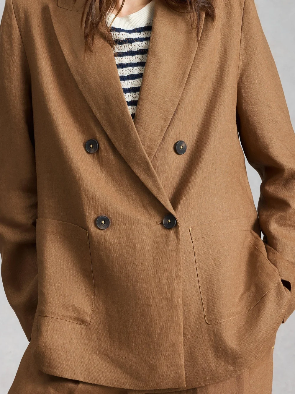 Blazer Sasha en lin - Mid Tan - 52 Image 1