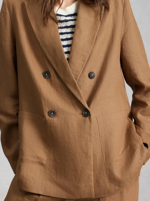 Blazer Sasha en lin - Mid Tan - 52 Image 1