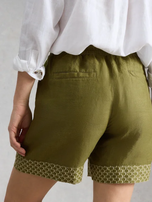 Short en lin Belle - Green Pr - 52 Image 4