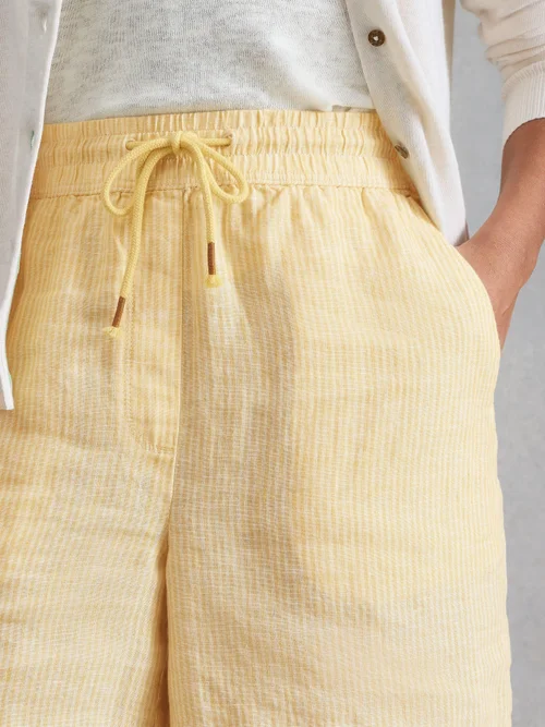 Short en lin Belle - Yellow Mlt - 46 Image 3
