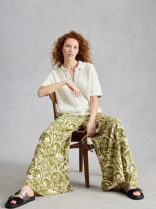Pantalon en mélange de lin Poppy - Green Pr - 48/R Image 1