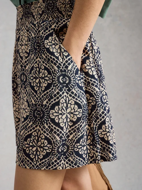 Short Crinkle Shelly - Navy Pr - 50/R Image 1