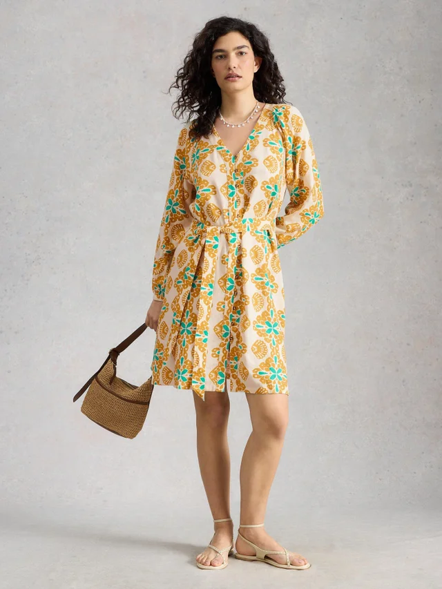 Robe en mélange de lin Petra