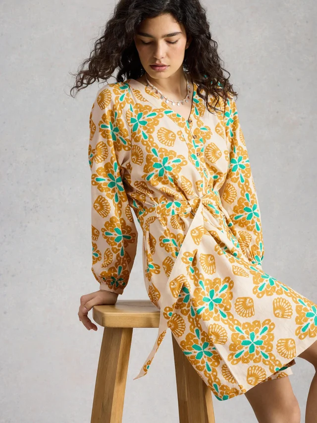Robe en mélange de lin Petra