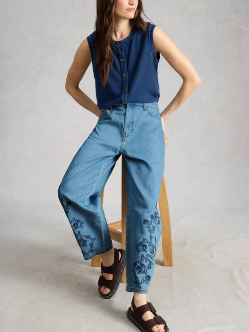 Jean Barrel Aubrey brodé - Lgt Denim - 46/R Image 1