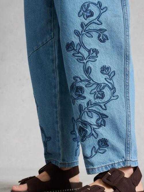 Jean Barrel Aubrey brodé - Lgt Denim - 46/R Image 3
