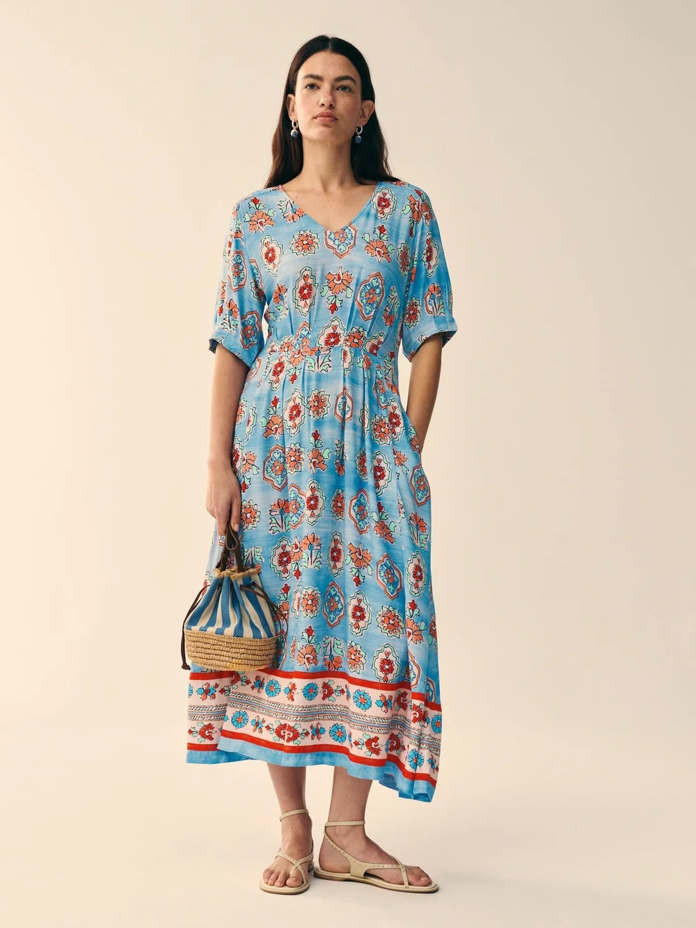 Robe Midi Kate - Blue Mlt - 52/R Image 1