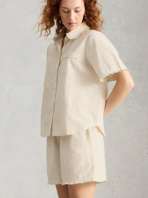 Chemise de pyjama manches courtes Nelly - Ivory Mlt - XL Image 3