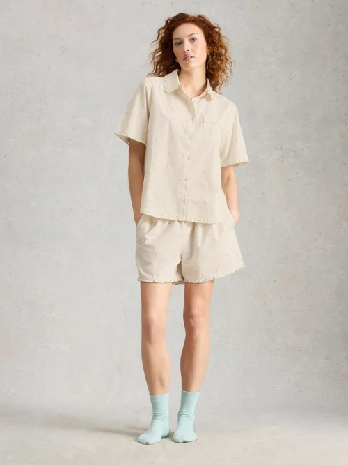 Chemise de pyjama manches courtes Nelly - Ivory Mlt - XL Image 2