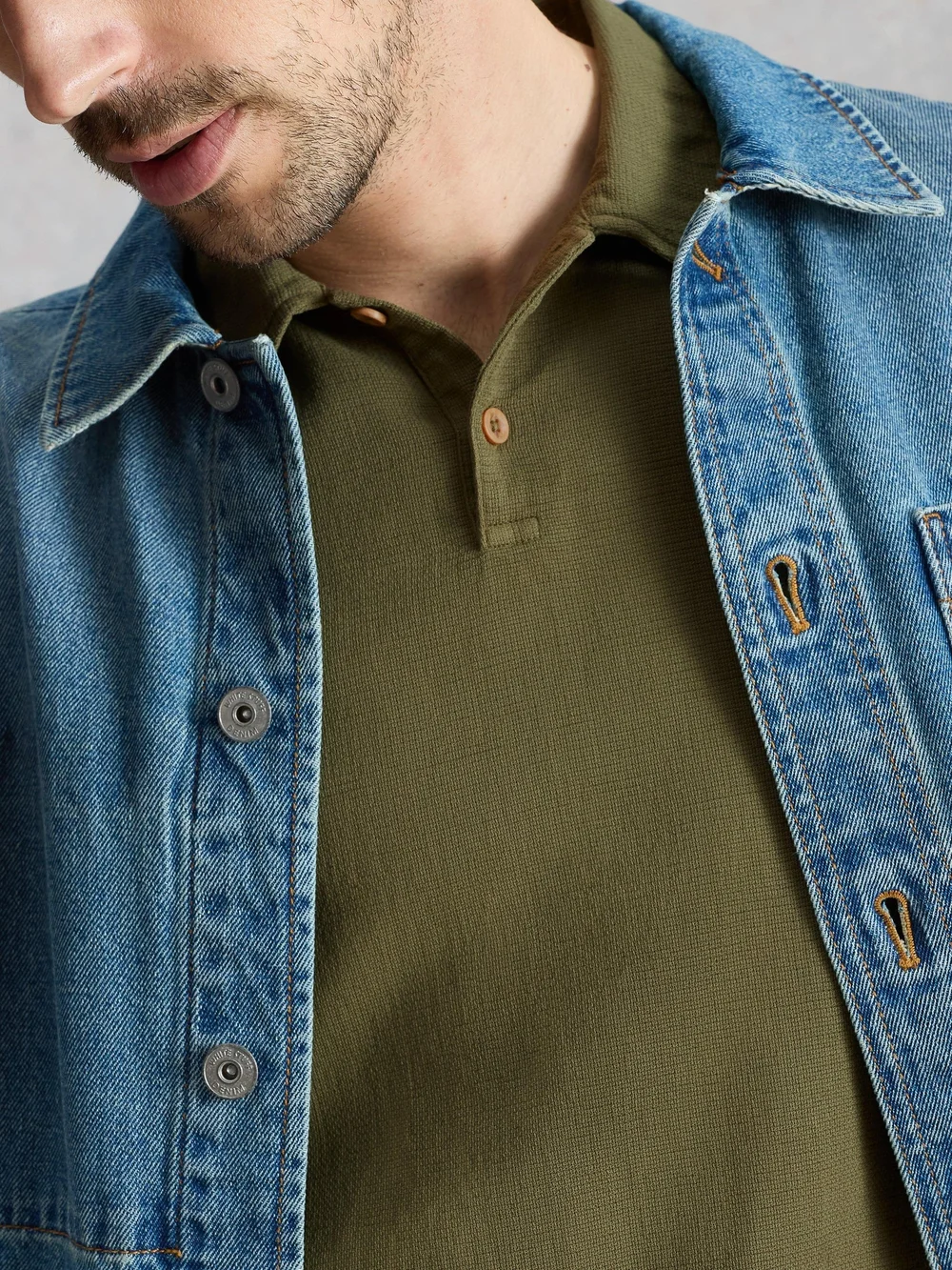 Polo tissé Anderby - Khaki Grn - XXL Image 1