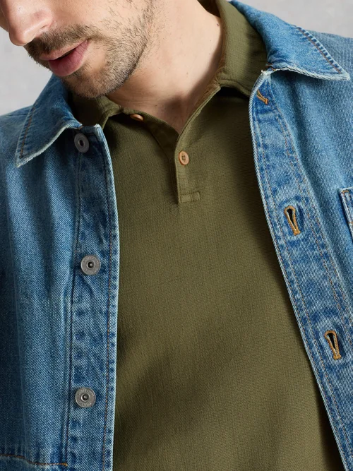 Polo tissé Anderby - Khaki Grn - XXXL Image 1