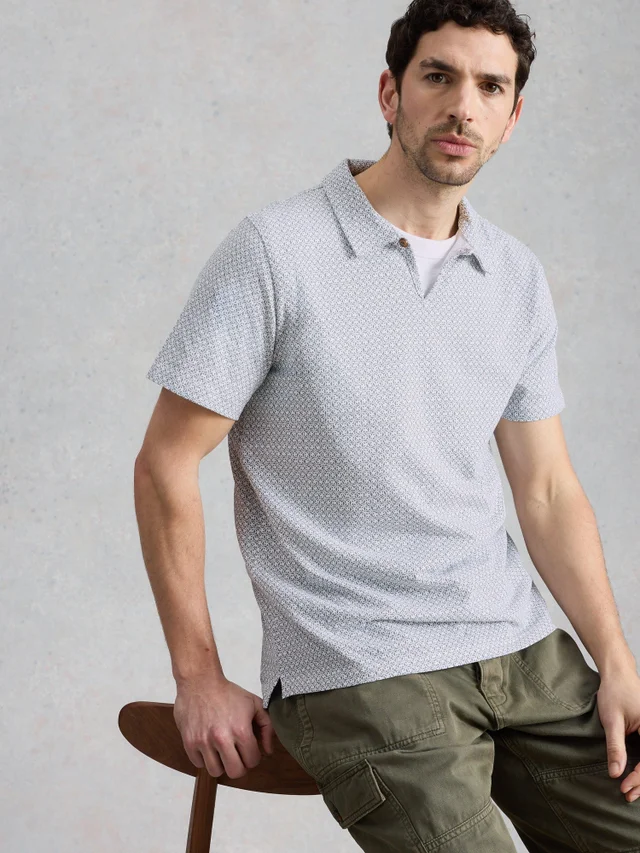 Polo imprimé géométrique