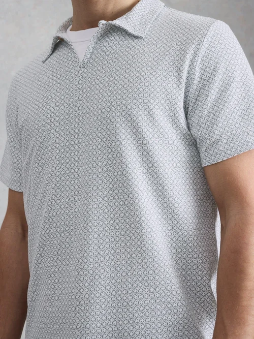 Polo imprimé géométrique - Green Pr - XXL Image 3