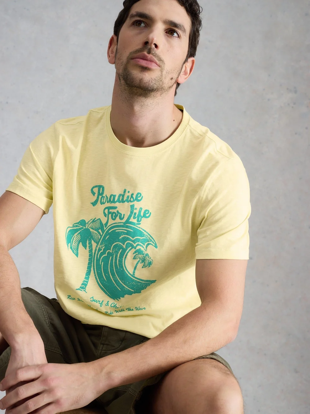 T-shirt graphique Abersoch Paradise - Yellow Pr - XL/R Image 1